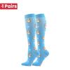 1 Pair Cute Cat Compression Socks Knee High 20-30 Mmhg Fit Medical Edema Diabetes Varicose Veins Running Sports Socks