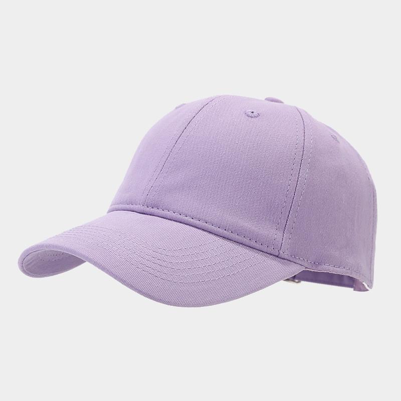 Classic Cotton Baseball Cap For Men Women With Sunproof And Windproof Features LightPurple