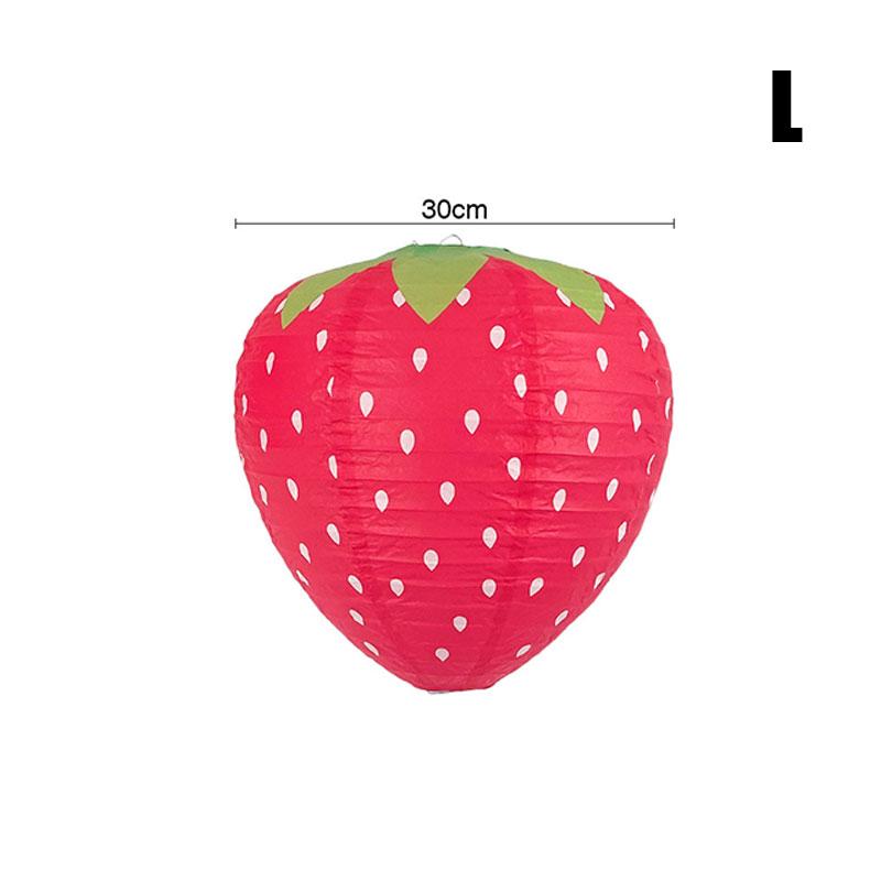 

Клубничные бумажные фонарики для вечеринки по случаю дня рождения, подвесной 3D-украшение, фон 30cm