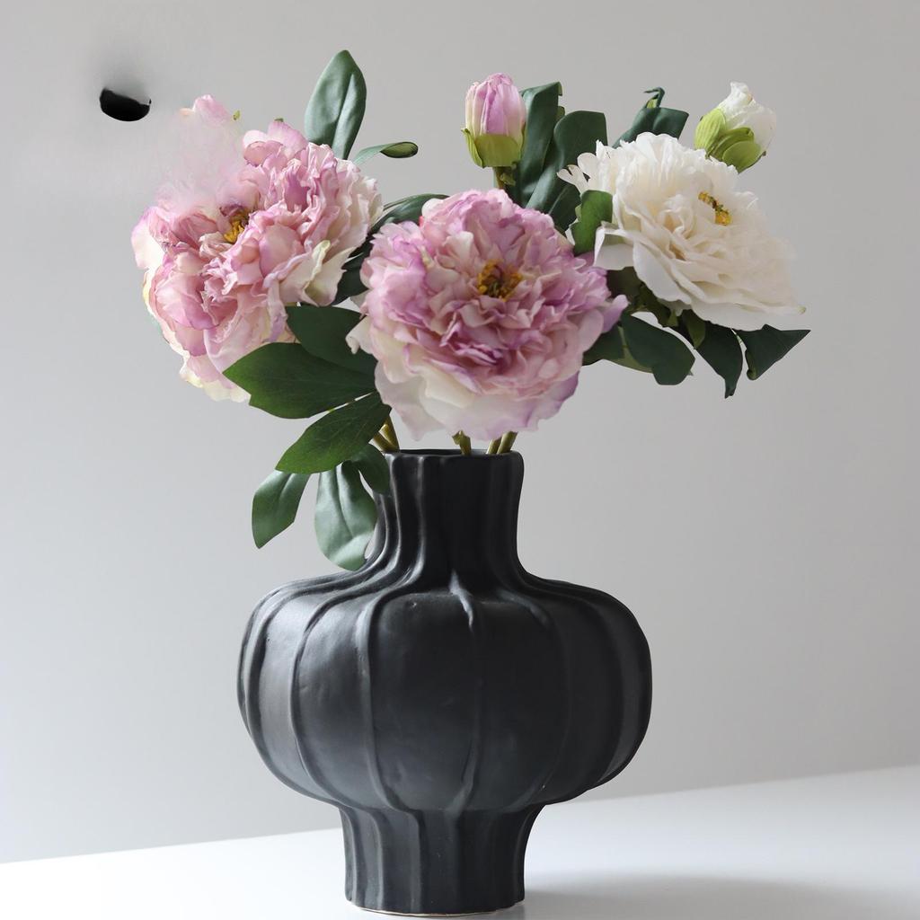 High-Quality Burnt Edge Silk Peony - Artificial Flower for Home Decor & Photography