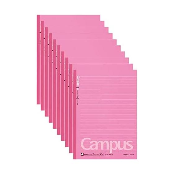 KOKUYO Notebook Campus Note Dotted Ruled B5 A-lined 30 Sheets Pink 10 Book Set No-3CAT-PX10