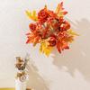 Harvest Festival Maple Leaf Rattan Halloween Autumn Pumpkin Wreath Door Hanging Bar Decorations Wreath Props