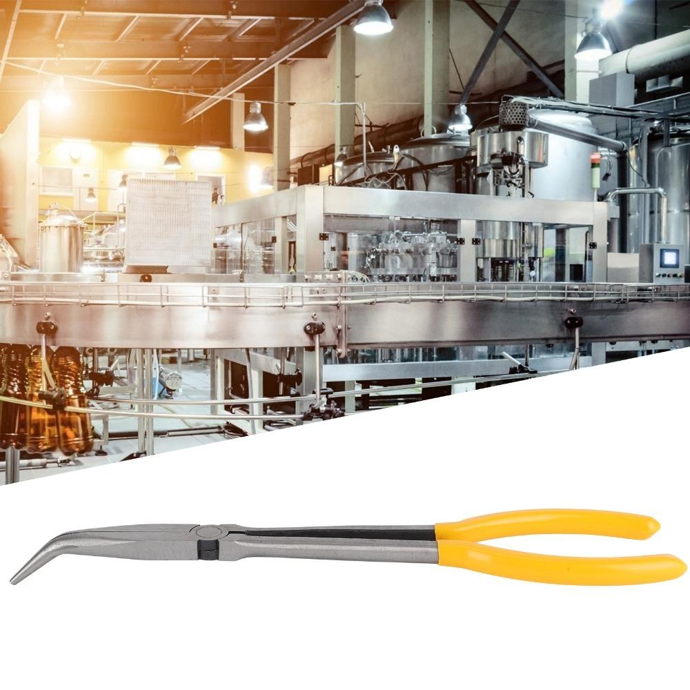 11 Inch Long Reach Pliers Curved Needle Nose Repairing Tools Convenient Needle Nose Pliers Crafts