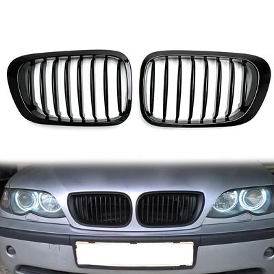 Přední mřížka masky lesklá černá pro BMW E46 2 dveře 1999-2002 řady 3