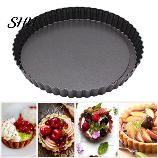 Pizza Tray Easy to Demould High Hardness Wave Edge Design Cake Pan Carbon Steel Round Pastry Baking Home Supplies