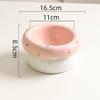 Cute Donut Shape Ceramic Pet Bowl Elevated Cat Bowl Protects Cervical Vertebrae Pet Supplies