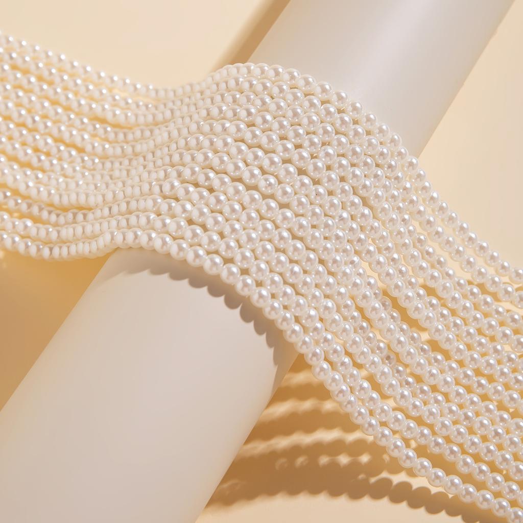 Layered Pearl Beads Chain Short Choker Necklace for Women Exaggerated Beaded Collar On the Neck 2026 Fashion Jewelry Accessories