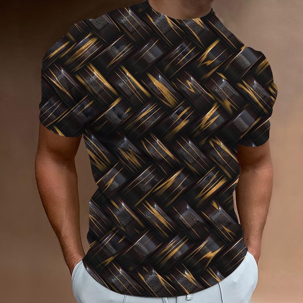 Fashion T-Shirts for Men 3d Line Printed Men'S Clothing Street Designer Short Sleeved Top Tees Daily Casual Sportswear Shirt