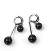 Elegant Tassel Earrings: Retro Black Ball Design, Versatile & Trendy for Women