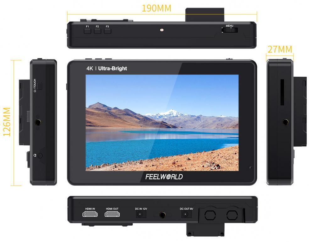 FEELWORLD LUT7 PRO 4K HDR Monitor Kit - 2200nits Touchscreen, External Power Supply
