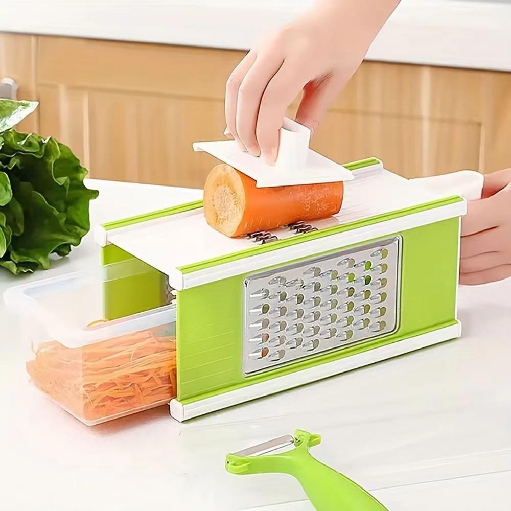 Manual Potato Slicer with Container Carrot Cutter Multi-functional Vegetable Grater  Restaurant
