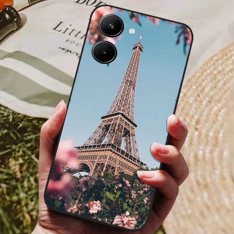 Etui do Realme 10 4G Czarne Miękki Silikon Odporne na Wstrząsy Pokrowiec do Telefonów Realme 10 2022 Realme10 C33 C 33 4G Ochronne Fundas
