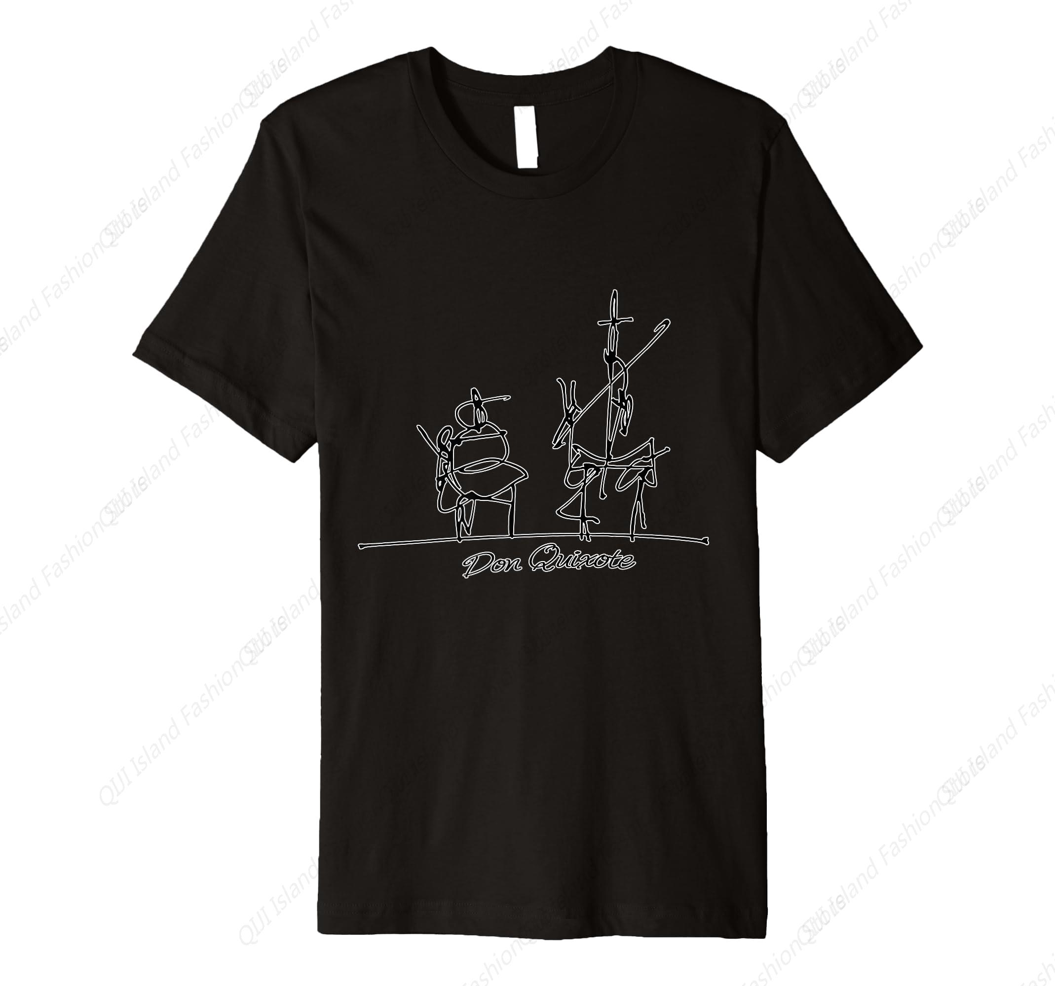 Don Quixote Outline Sketch Premium TShirt S