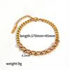 Geometrisches Edelstahlarmband für Damen mit Vergoldung Leichter Luxus-Stil Winter