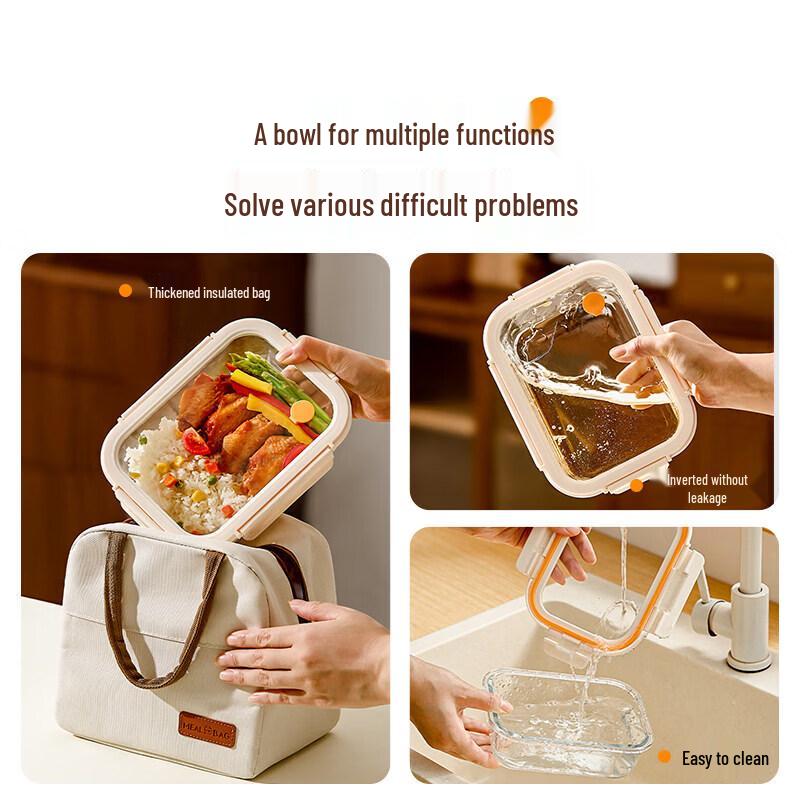 Chixingxi Microwavable Glass Lunch Box Bento Container
