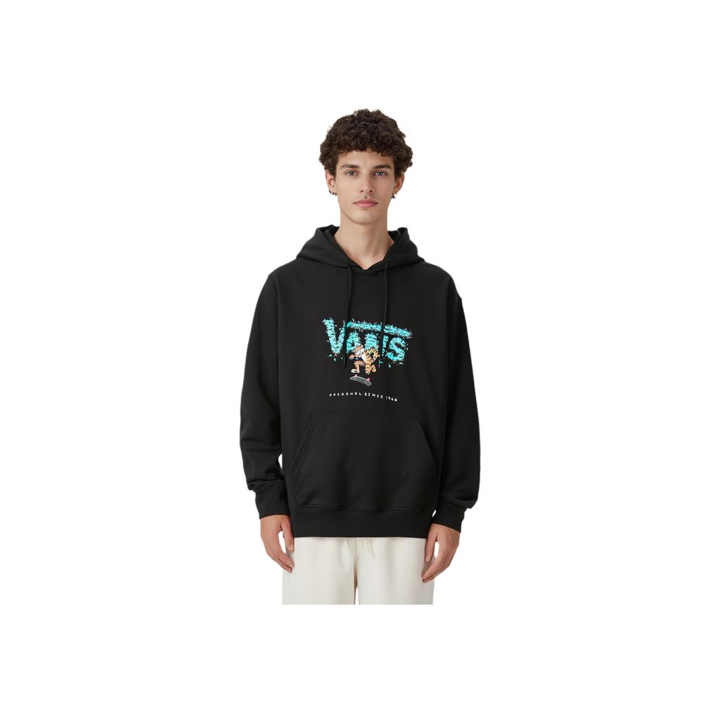 Vans Logo bedruckter Hoodie Unisex Hoodies Schwarz VN0A5H9ABLK