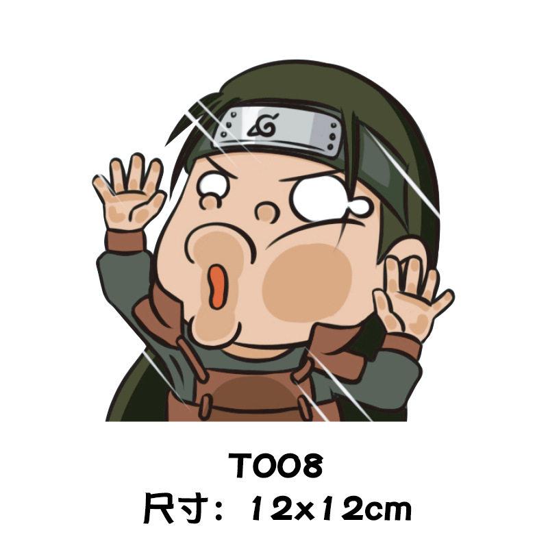 Naruto Peripheral Car Sticker Car Cartoon Adorable Anime Naruto Sasuke Kakashi Japanese Car Window 3D Sticker Great for Daily Use