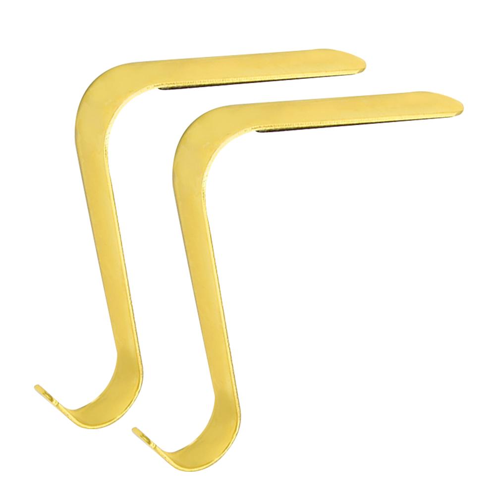 Christmas Fireplace Stocking Hanger Metal Stocking Pendant Hooks Multi-Use Socks Holders Ornament for New Year Decorations