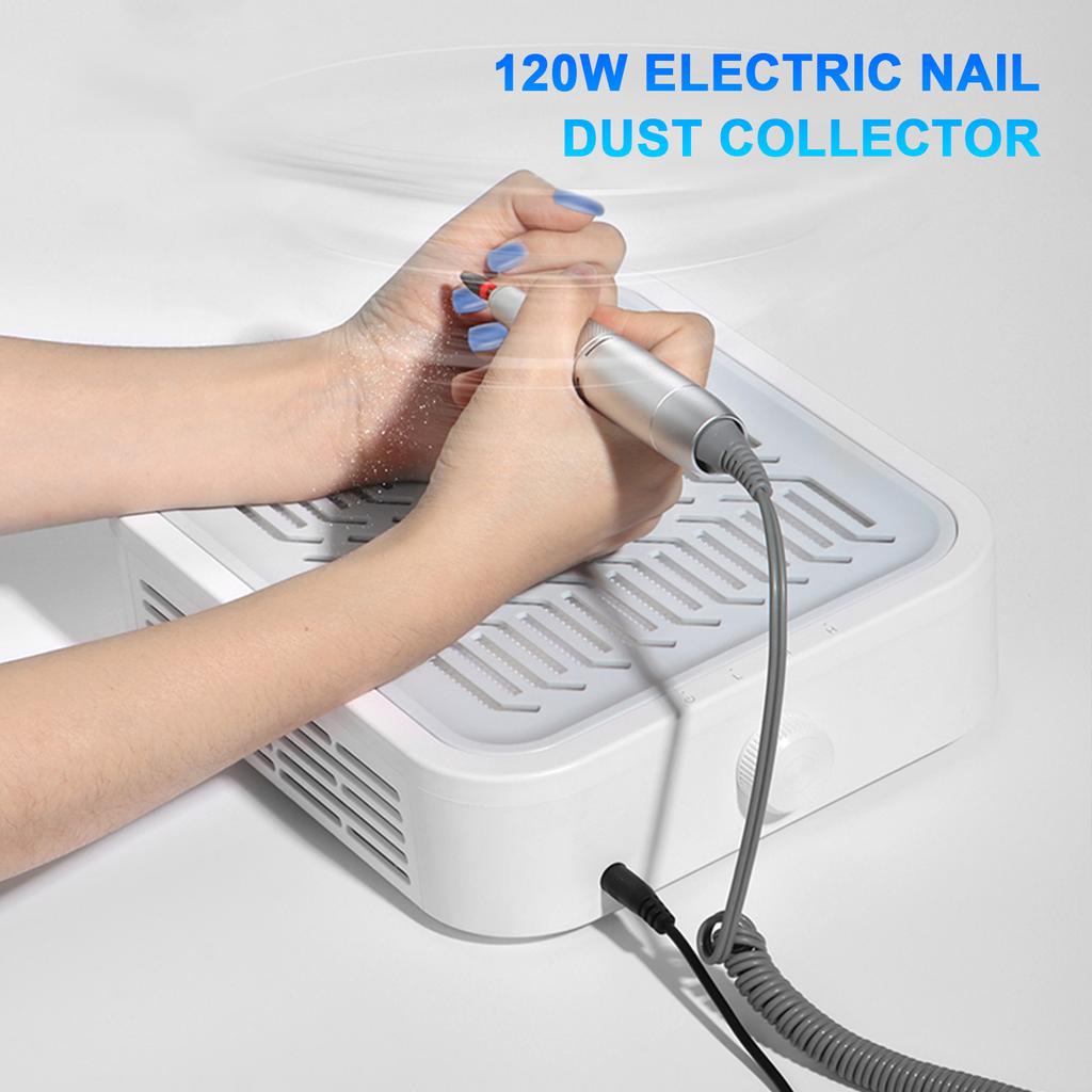 120W Turbo Brushless Nail Vacuum Cleaner Electric Nail Dust Collector Nail Drill Machine Vacuum
