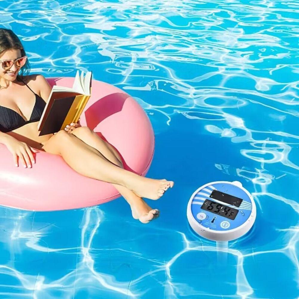 Easy Read Floating Pool Thermometer Wireless Water Thermometer  For Outdoor Indoor Swimming