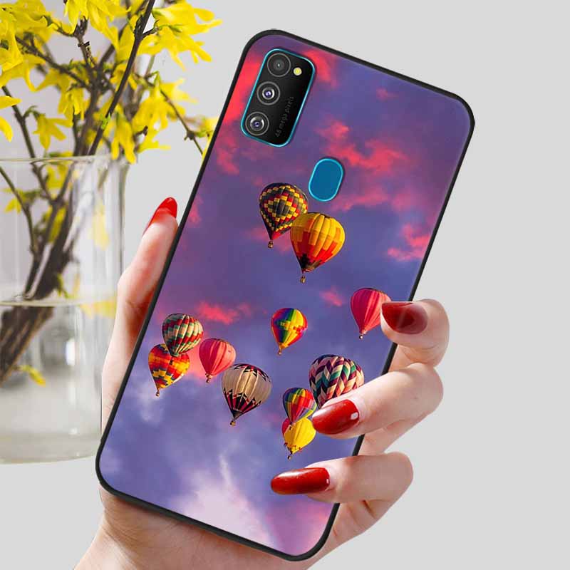 Funda para Samsung Galaxy M21 Funda Trasera de Silicona TPU Suave para Fundas de Teléfono Galaxy A21S M30S M31 M 21 M21S M31S Carcasas Negras Coques