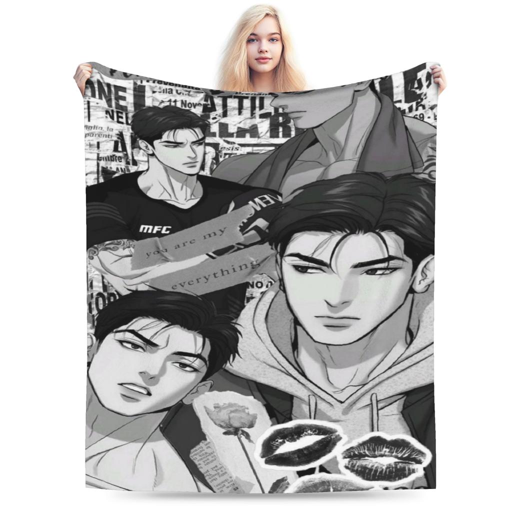 Cozy Joo Jaekyung Anime Blanket Merch Sofa Decorative Throws And Blankets Lightweight Flannel for Office