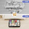INFANZIA Under-Bed Storage with Casters, Foldable Rolling Storage Box, Easy Installation, Large Capacity Storage Container with Clear Zipper Cover and