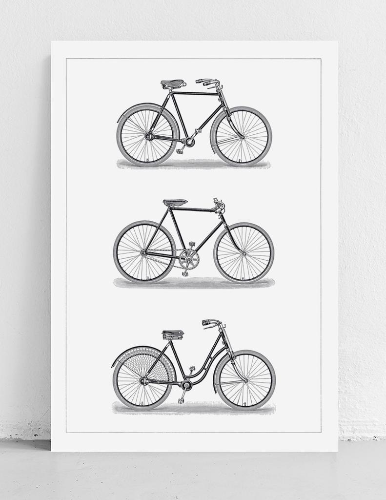 Poster Cyclist Vintage Bikes