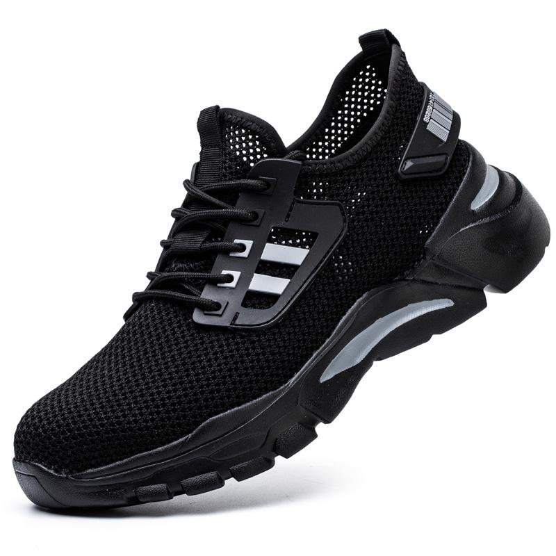 Men summer anti-smashing anti-stabbing breathable steel head soft sole comfortable lightweight work safety shoes M719