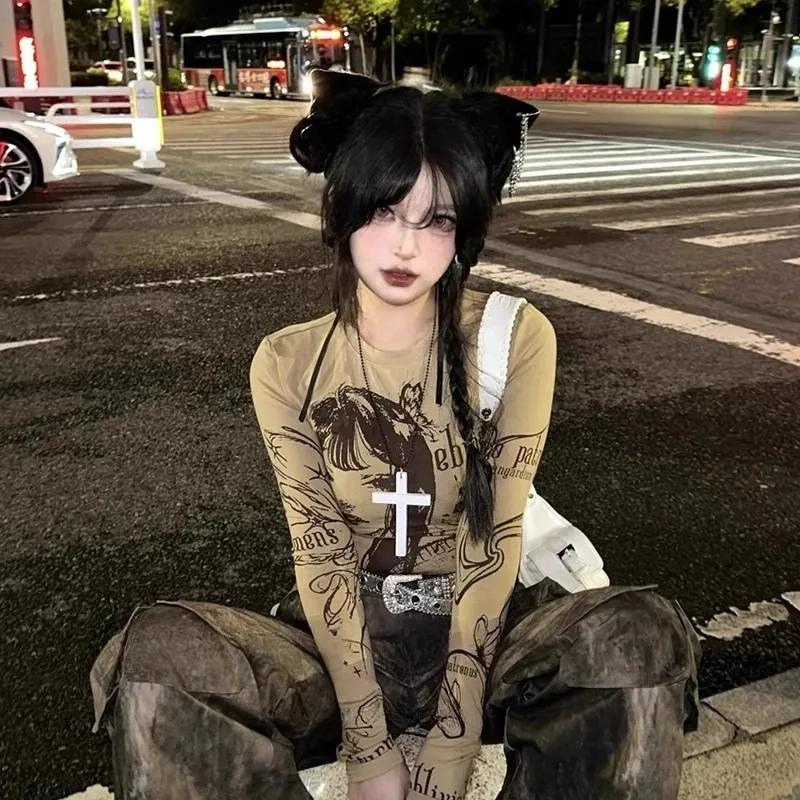 Neue Gothic Coole Y2K Holz Kreuz Anhänger Halsketten Unisex Schwarz Weiß Rot Hip Hop Charme Kette Choker Halskette Mode Schmuck