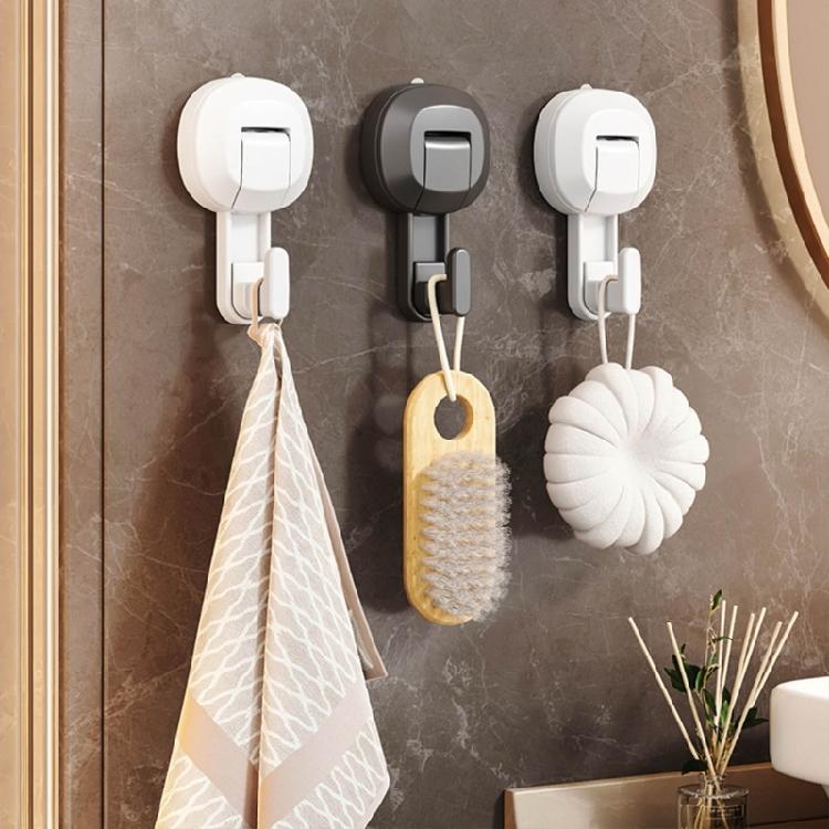 Suction Cup Hook Strong Adhesion Towel Hanger Waterproof and Reusable for Kitchen Bathroom and Shower Hanging Solution