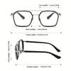 1 Pair Retro Geometric Full-Rim Glasses Unisex Fashion Eyewear for Casual & Formal Wear Ideal Gift Vintage Style Glasses
