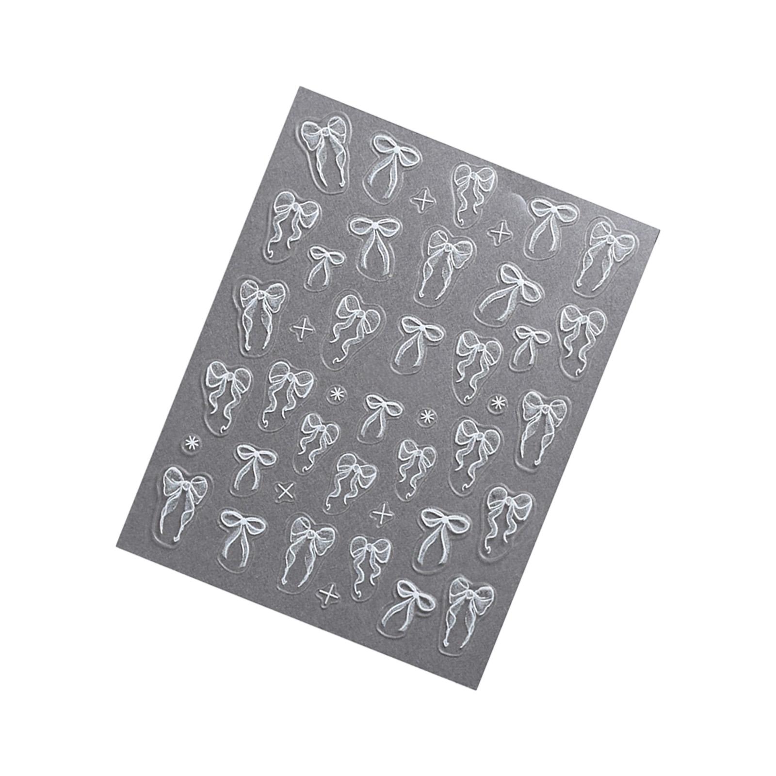 

3D Наклейка для ногтей в виде бантика, самоклеящиеся наклейки для ногтей, милые ленточные бантики, наклейки для нейл-арта, украшения для ногтей для вечеринки 312