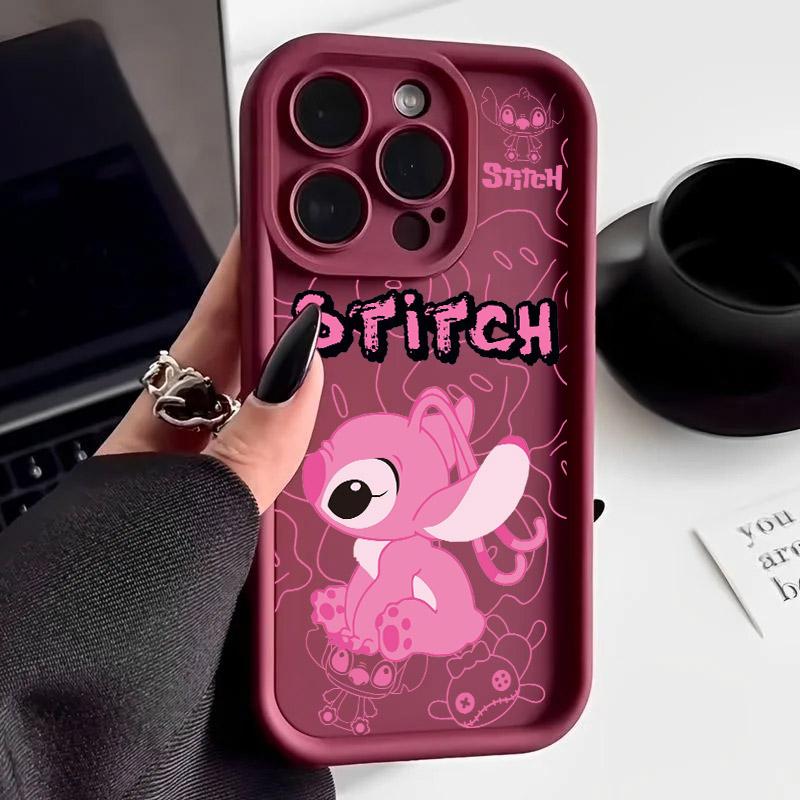 Angel Stitch Cartoon Phone Case For iPhone 17E 11 12 13 14 15 16 17 Pro Max Fundas 17 Air Plus 16e 13 Mini Silicone Back Cover