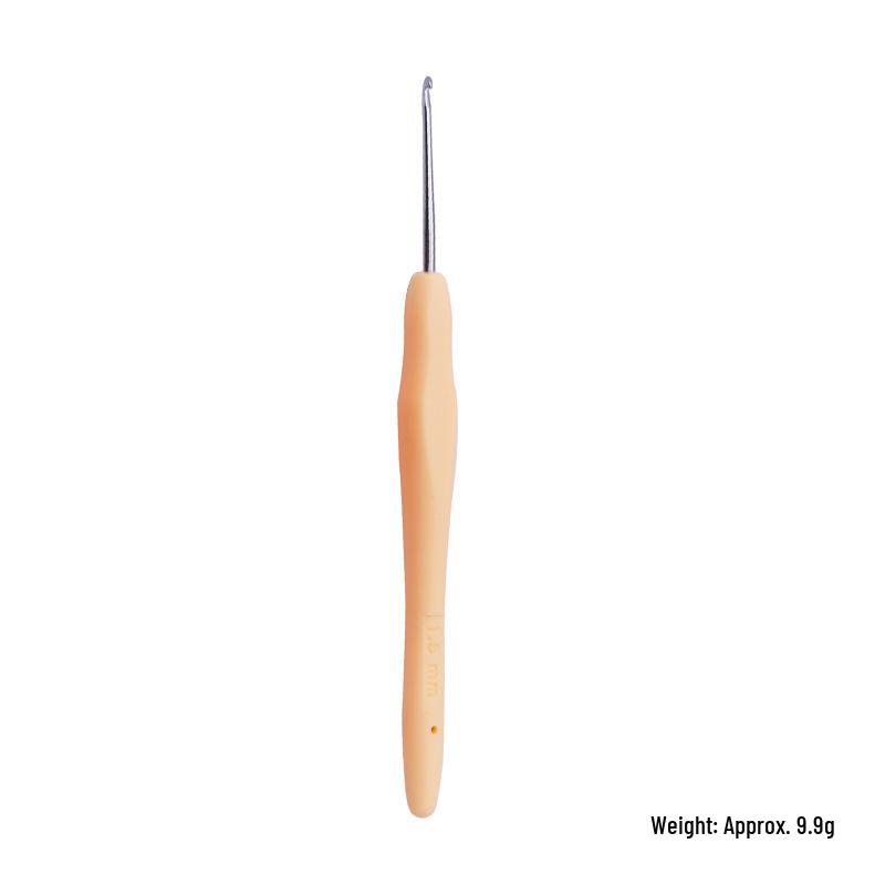 Colorful Metal Crochet Hook with Plastic Handle for DIY Knitting