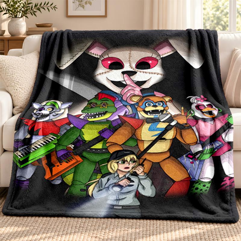 Five nights at freddy blanket Flannel Blanket Soft Cozy Plush Throw for Sofa Bed Lightweight Home Decoration Outdoor camping