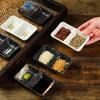 Japanese Style Ceramic Two-Compartment Sauce Dish Set