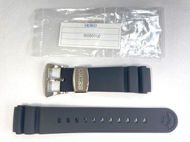 R035011J0 SEIKO Prospex 20mm Silicone for and Via Band, Black, SBDJ019/ V157-0BT0 Others. (Ships Nekoposu)