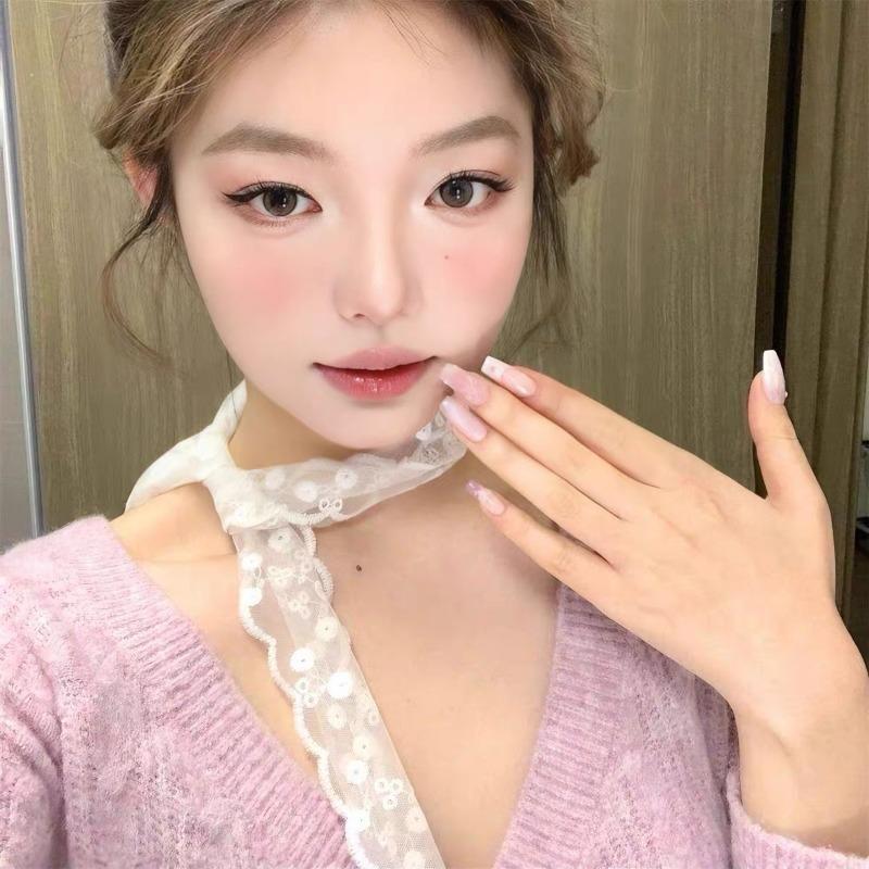 Bows, Pearl Strings, Silk Scarves, Summer Vacation Style, Atmosphere-enhancing Neckband Decoration, Hairband, Hair Ties