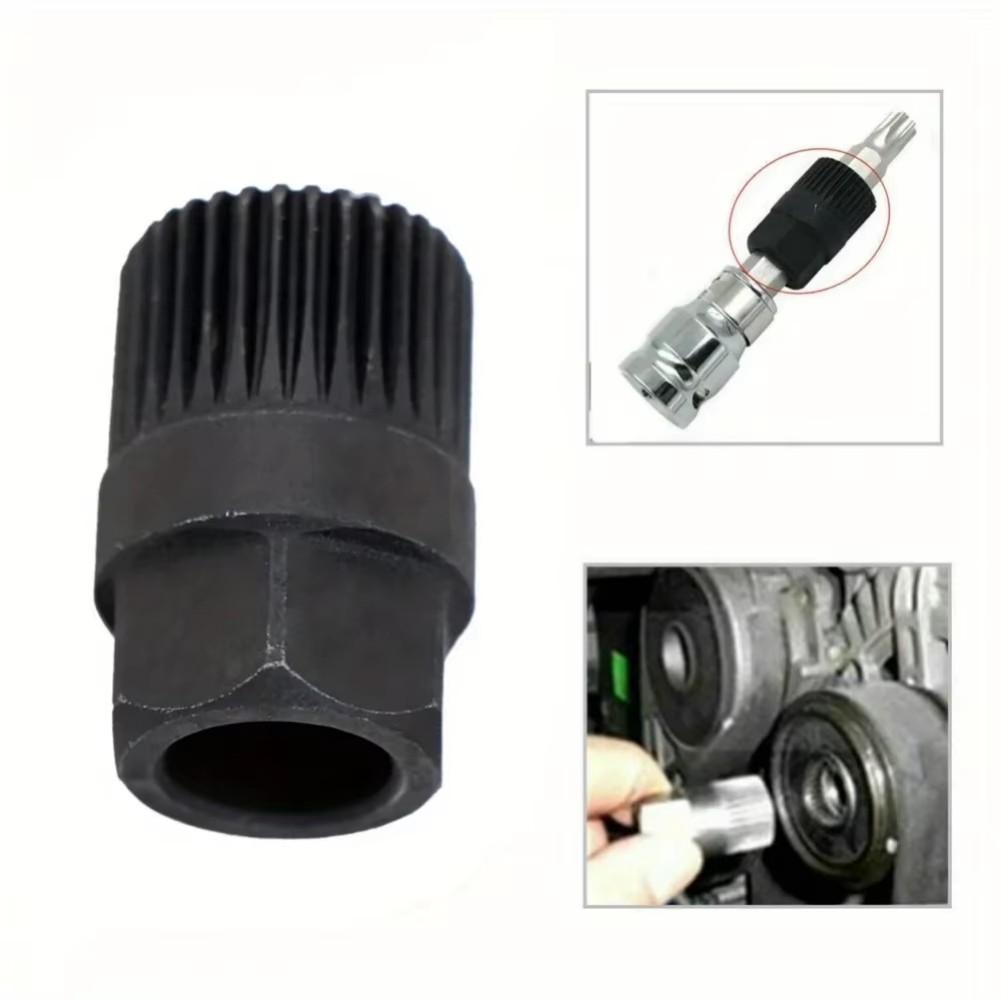 Hexagon Generator Pulley Removal Tool 33 Teeth 19mm Diameter for Alternator Clutch Wheel with Steel Construction