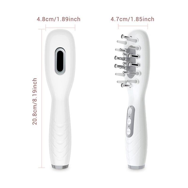 Smart Sonic High Frequency Hair Comb with Colorful Light Microcurrent Head Massager Tooth Rolling Massage Hair Care Device