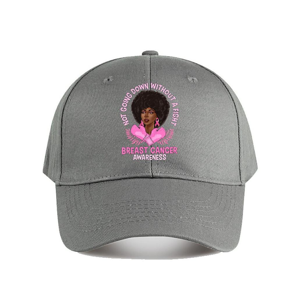 Breast Cancer Awareness Fight Graphic Baseball Cap Fashion Unisex Sunhat Womens Outdoor Sports