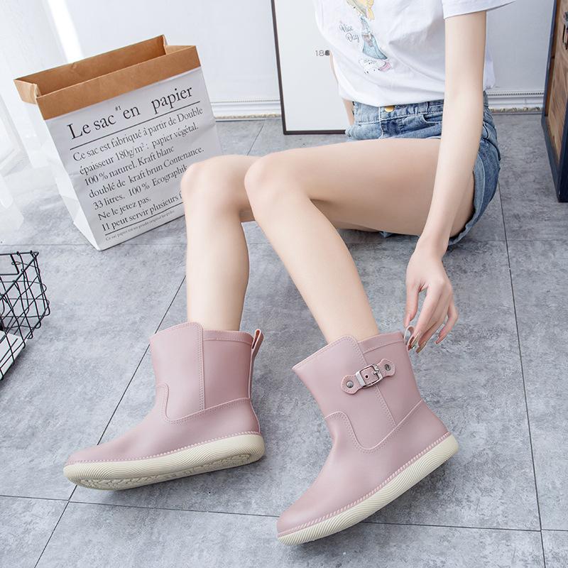 Новые женские ботинки Mid Drum Rain Shoes Outdoor Водонепроницаемые легкие сапоги — фото 5