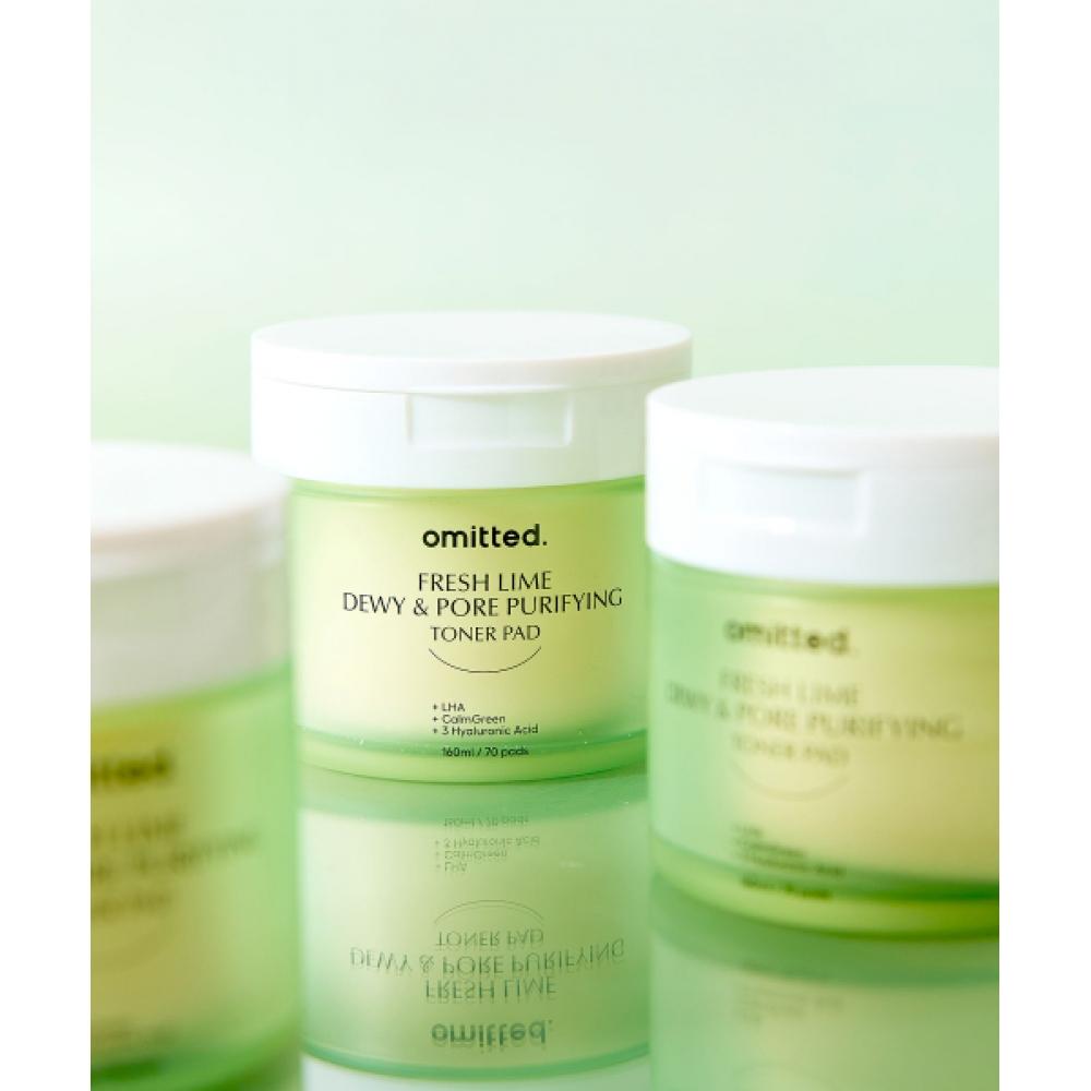 Omacile [2pack] Fresh Lime Lha Glow Pore Toner Pad 70 Sheets X 2