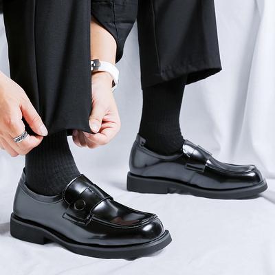 Platform New Men's Dress Leather Shoes High Classic Comfortable Pointed Toe Slip On Business Shoes Fashion Casual Wedding Party