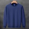 Men's 320g Heavyweight Drop Shoulder Crew Neck Sweatshirt, Autumn/Winter, Solid Color Cotton Pullover, Long Sleeve, Trendy Design