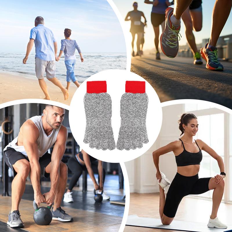 Five Finger Athletic Socks Anti-Cut Lightweight Socks Breathable Socks For Hiking Running Rock Climbing Beach Outdoor Work