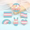 Transgender Pride Enamel Pin LGBT Flag Peace Trans Gay Lesbian Brooch Custom Bag Lapel Pins Cartoon Cute Badge for Lover Jewelry