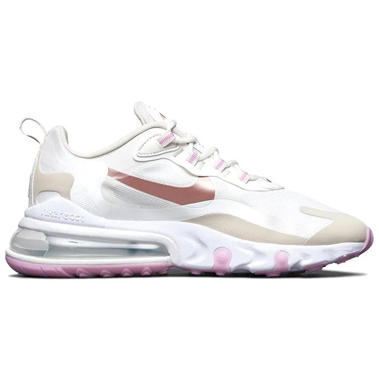 Nike Womens Air Max 270 React 'Metallic Red Bronze' (women's sizes) Summit White / Light Orewood Brown / Sail / Metallic Red Bronze Running Shoes