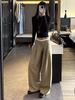 2026 Plus Size Women's Drapey Pleated High Waist Slimming Wide Leg Pants